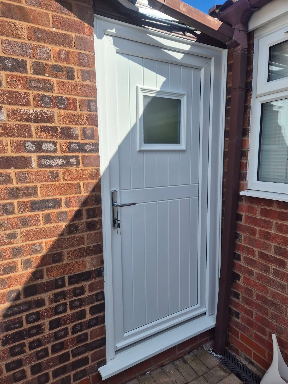 White UPVC back door