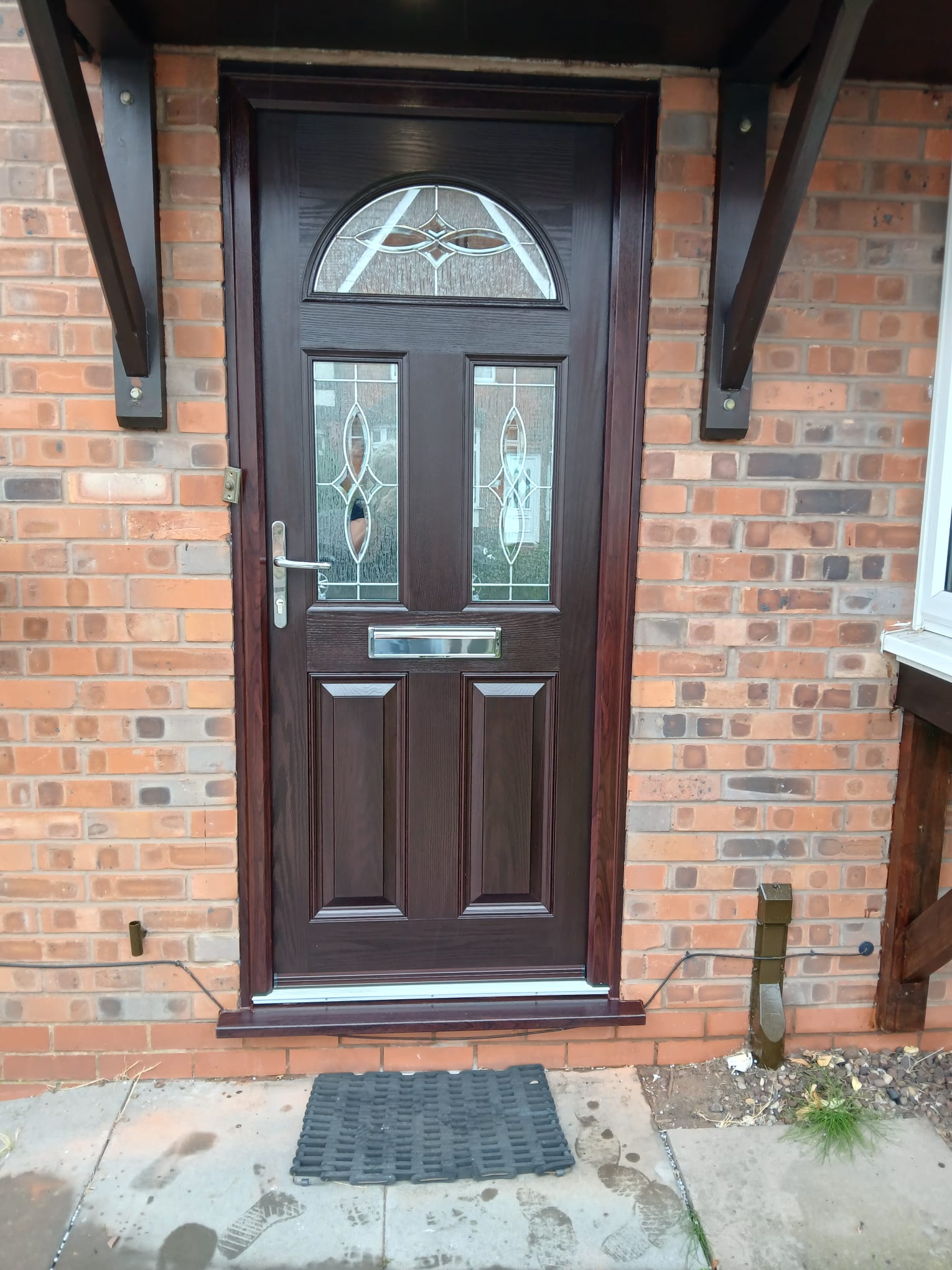 Brown composite front door